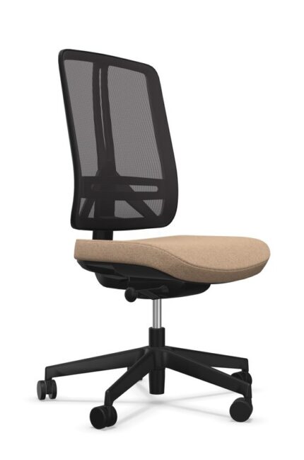 fauteuil de bureau pivotant noir sans accoudoir pour espace professionnel