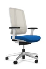 Fauteuil de bureau blanc avec accoudoirs confortable ergonomique pour bureau professionnel