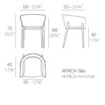 Design creation studio Africa armchair chaises en extérieur dimensions