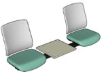 E-2 places 1 tablett assise tissu - couleur design creation studio