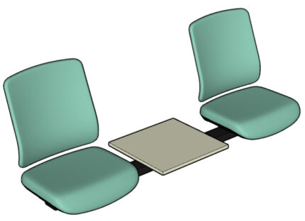 F-2 Pplaces 1 tablette couleur design creation studio. Mobilier de bureau professionnel sièges et fauteuils pas cher