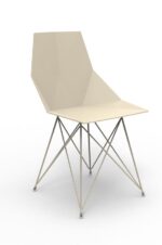 Chaise faz sans accoudoirs pied tige et cristal intérieur VONDOM beige