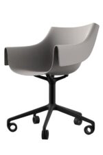 Manta fauteuil de bureau pivotant ecru à roulette design creation studio