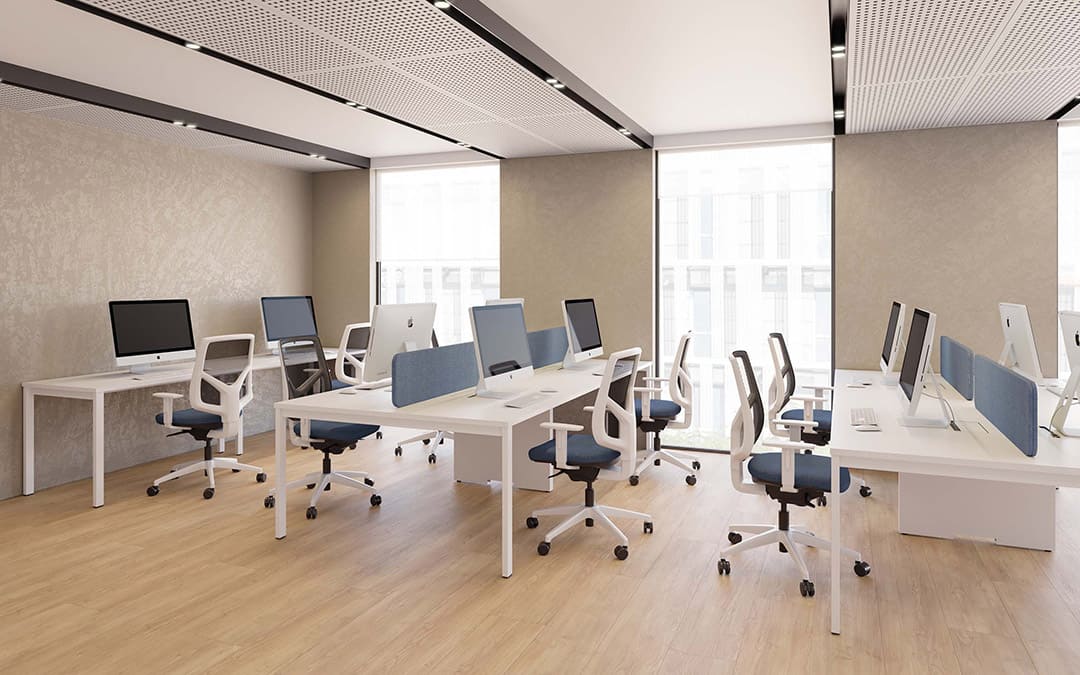 Mobilier de bureau moderne pour entreprises et coworking clic management design creation studio