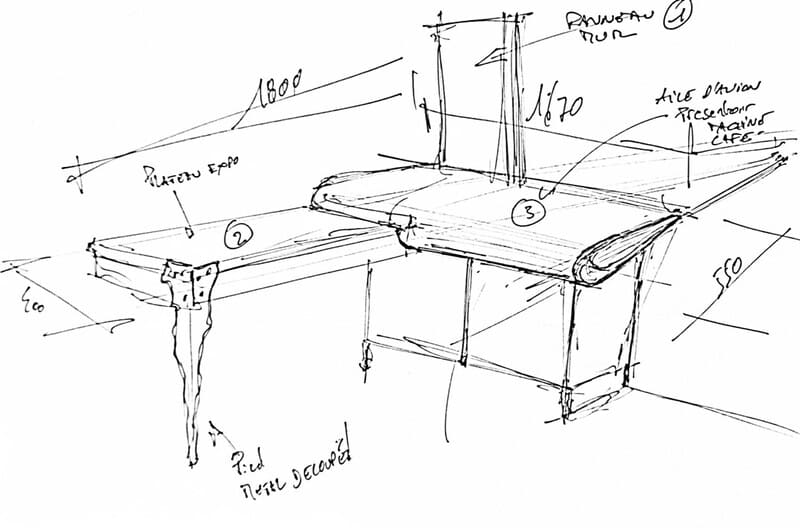 dessin fabrication unique et sur mesure professionnel design creation studio