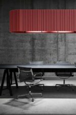 luminaire rouge echoled umbra atema pour bureau