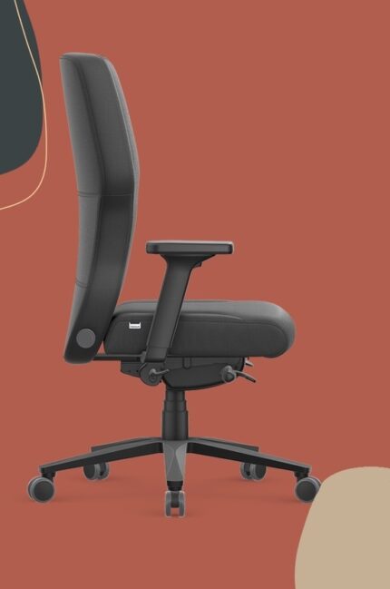 Dossier haut du fauteuil iS5 XXL offrant un soutien lombaire optimal et un confort d’assise exceptionnel.