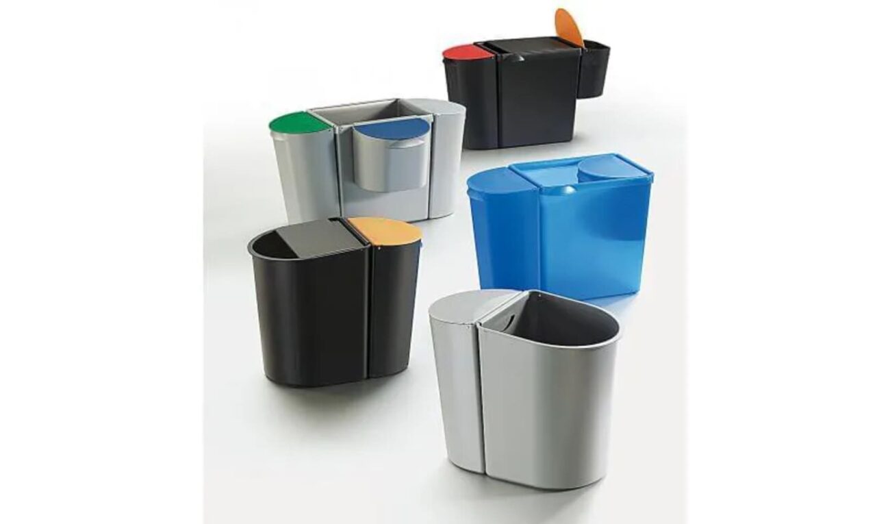 Gamme de poubelles Tribu Columbia disponibles en différentes couleurs et tailles, adaptées à des environnements variés.