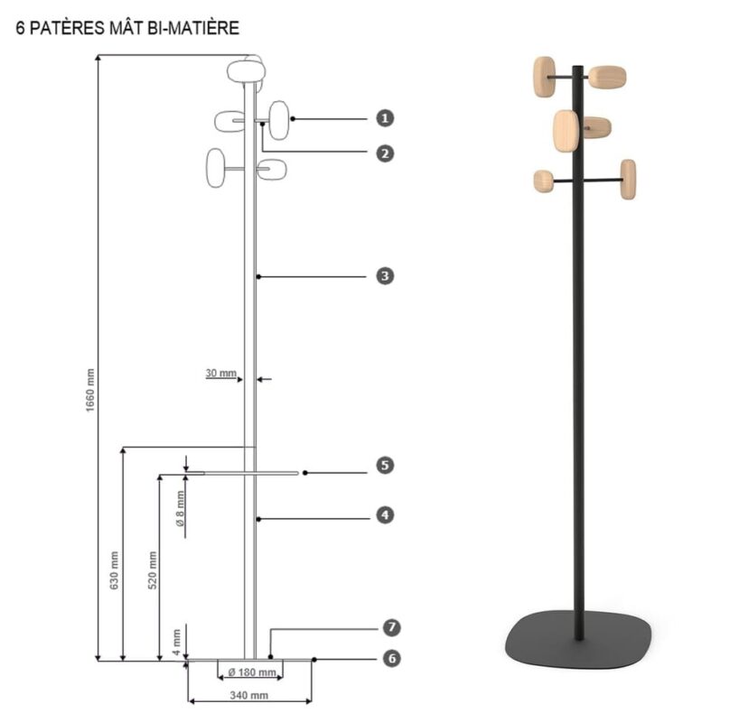 parte manteau d'accueil pour organisation d'espace professionnel design creation studio