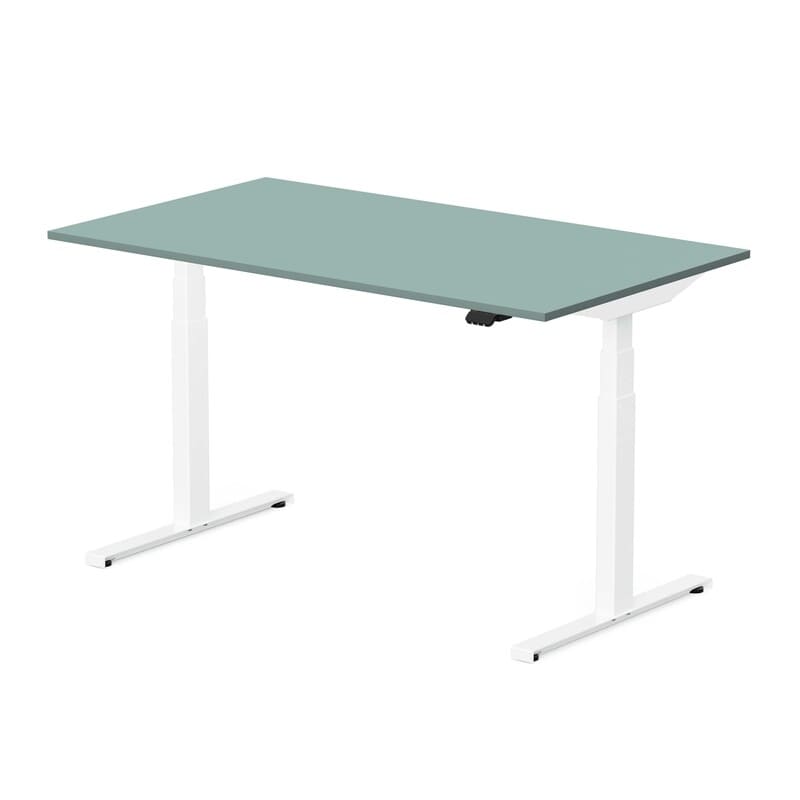 Ce bureau LEON, avec son plateau vert pastel, combine modernité et fonctionnalité, parfait pour dynamiser vos espaces de travail.