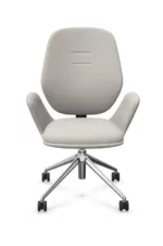 fauteuil de bureau réunion 4 branche en aluminium poli