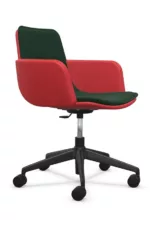 fauteuil de bureau sur roulette avec accoudoirs tissus pour salle de réunion