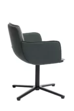 chaise pivotante avec accoudoirs sans roulettes pour espace de travail