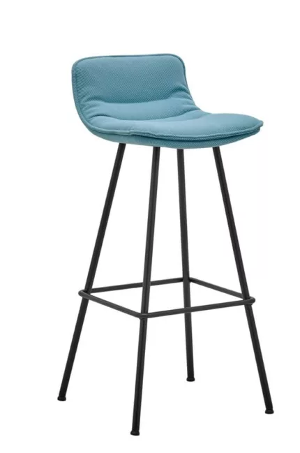 Tabouret haut avec pietement metal pour espace collectif