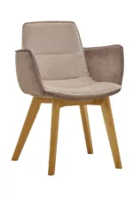 Fauteuil esprit scandinave pour visiteur EDGE pied chêne 4202.06