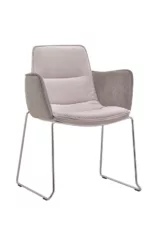 Fauteuil avec accoudoirs tissu pour visiteurs et espace de travail professionnel