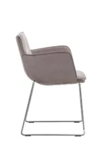 Fauteuil pied luge chromé pour espace de réunion