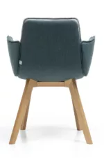 fauteuil cosy pour espace de détente et coworking pied bois